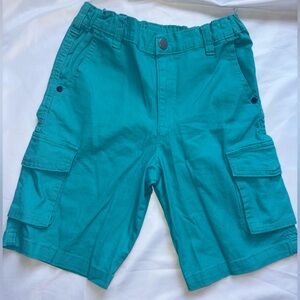 Teal Boys Kids Cargo Shorts, Turquoise Boy Shorts, Summer Clothes, Beachwear